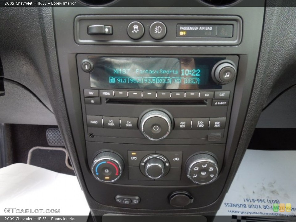 Ebony Interior Controls for the 2009 Chevrolet HHR SS #62244496