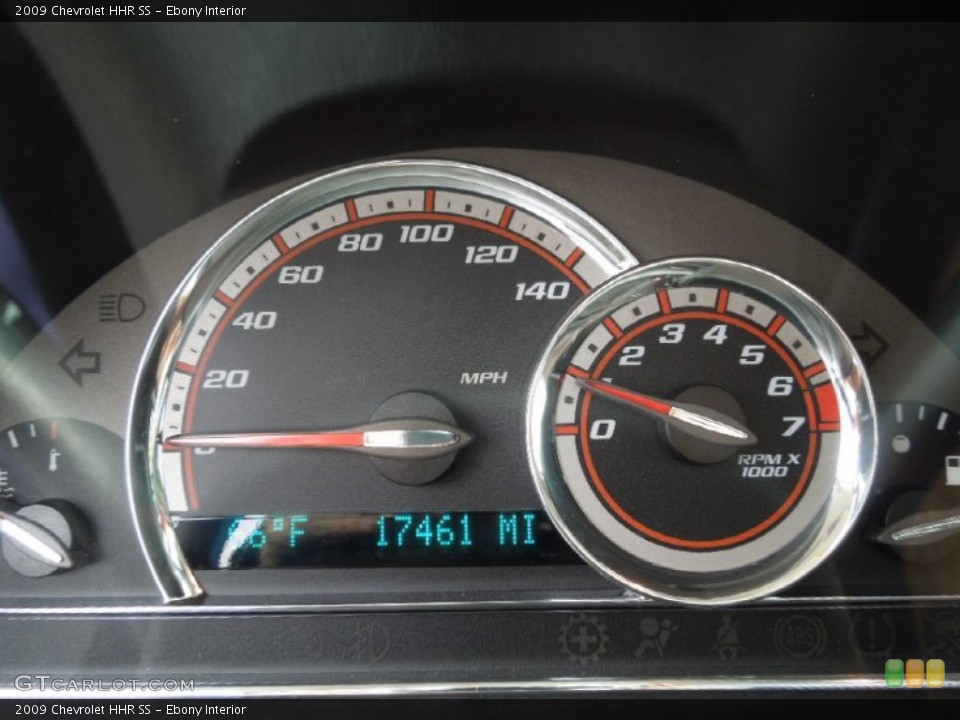 Ebony Interior Gauges for the 2009 Chevrolet HHR SS #62244514