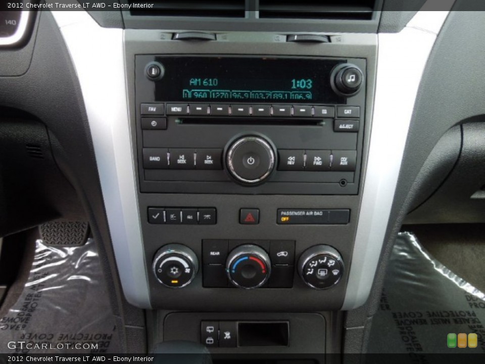 Ebony Interior Controls for the 2012 Chevrolet Traverse LT AWD #62246215