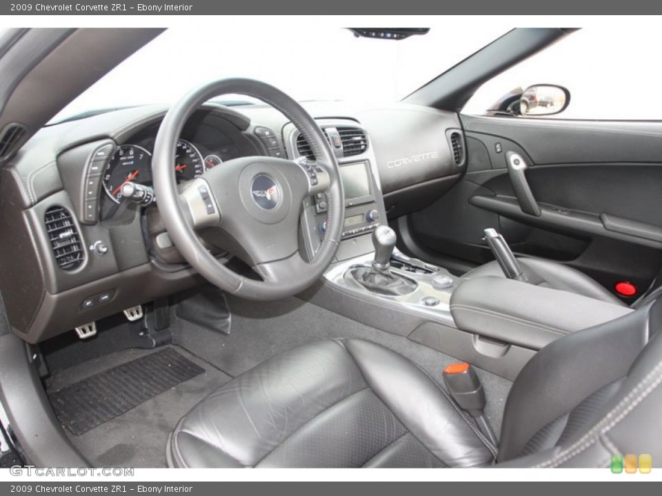 Ebony Interior Prime Interior for the 2009 Chevrolet Corvette ZR1 #62246800