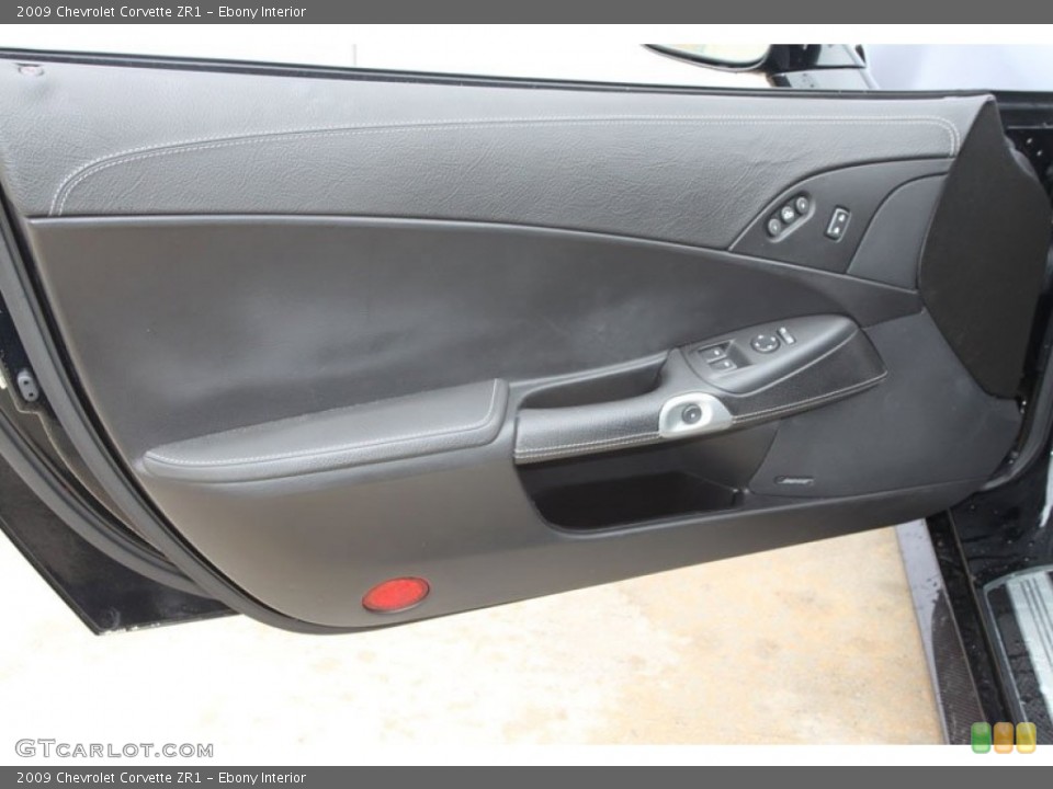Ebony Interior Door Panel for the 2009 Chevrolet Corvette ZR1 #62246945