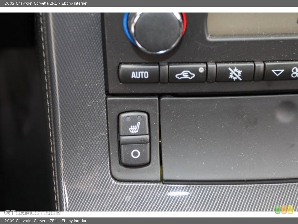 Ebony Interior Controls for the 2009 Chevrolet Corvette ZR1 #62247010