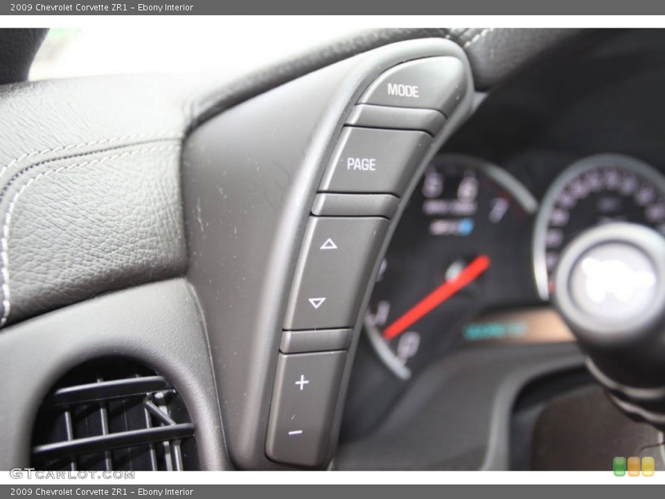 Ebony Interior Controls for the 2009 Chevrolet Corvette ZR1 #62247102