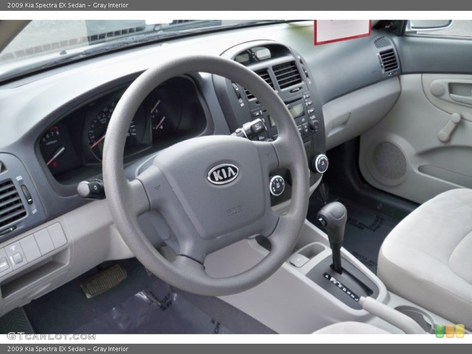 Gray Interior Prime Interior for the 2009 Kia Spectra EX Sedan #62249240