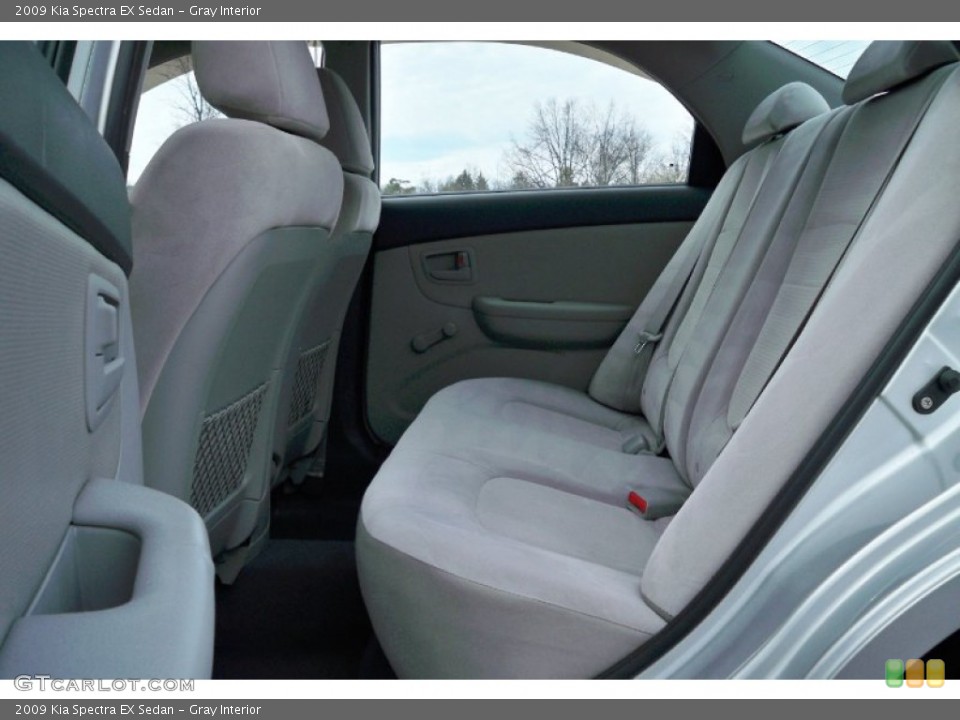 Gray Interior Rear Seat for the 2009 Kia Spectra EX Sedan #62249332