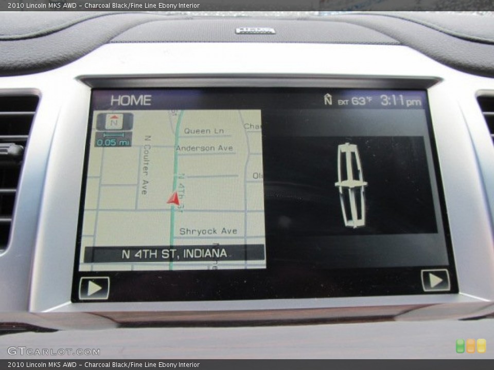 Charcoal Black/Fine Line Ebony Interior Navigation for the 2010 Lincoln MKS AWD #62250727
