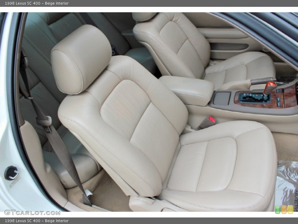Beige Interior Front Seat for the 1998 Lexus SC 400 #62250964
