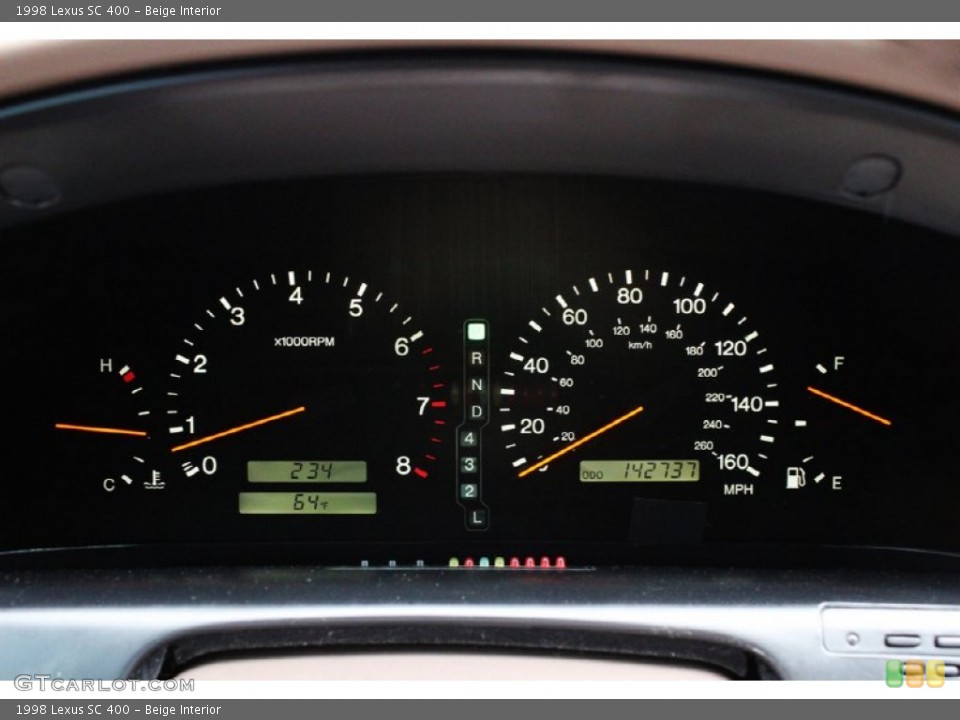Beige Interior Gauges for the 1998 Lexus SC 400 #62251001