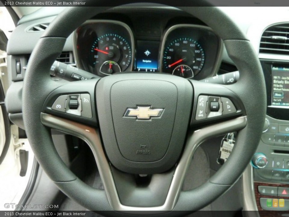 Jet Black Interior Steering Wheel for the 2013 Chevrolet Malibu ECO #62252998