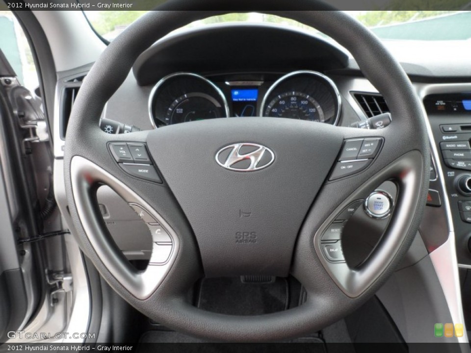 Gray Interior Steering Wheel for the 2012 Hyundai Sonata Hybrid #62256967