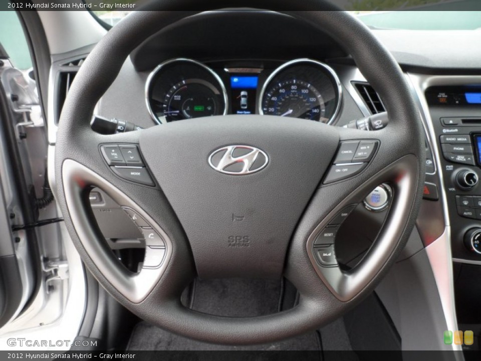 Gray Interior Steering Wheel for the 2012 Hyundai Sonata Hybrid #62257291