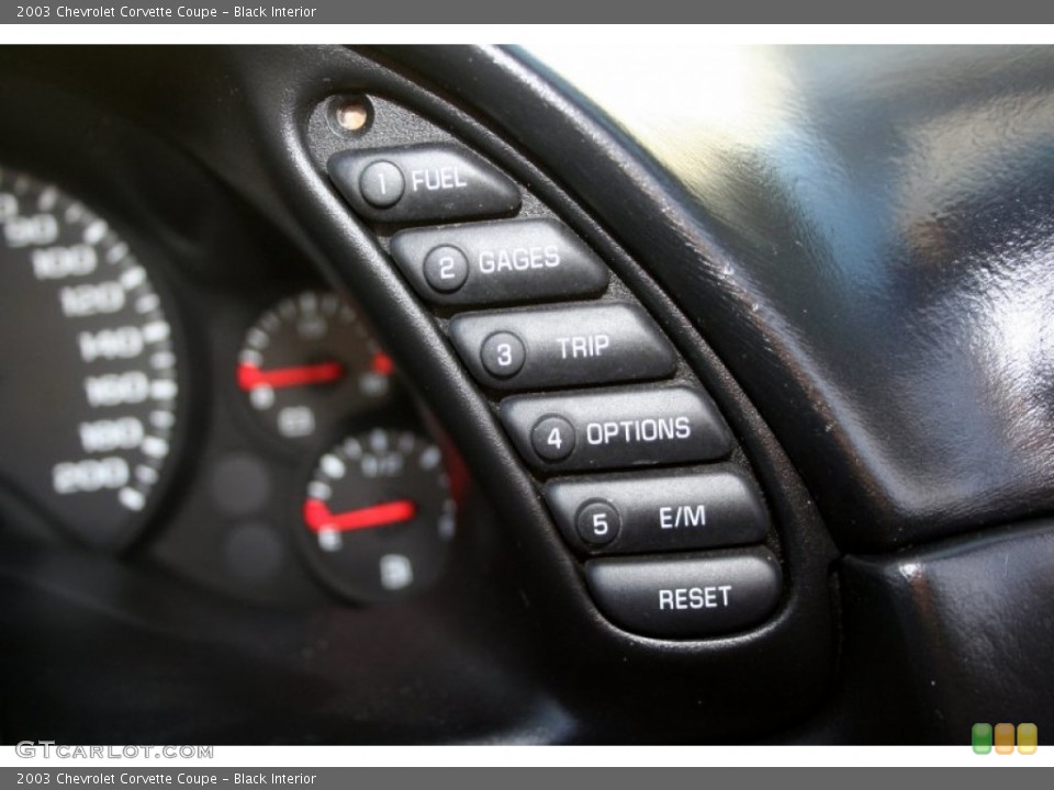 Black Interior Controls for the 2003 Chevrolet Corvette Coupe #62258917