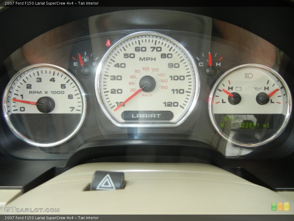 Tan Interior Gauges for the 2007 Ford F150 Lariat SuperCrew 4x4 #62262563