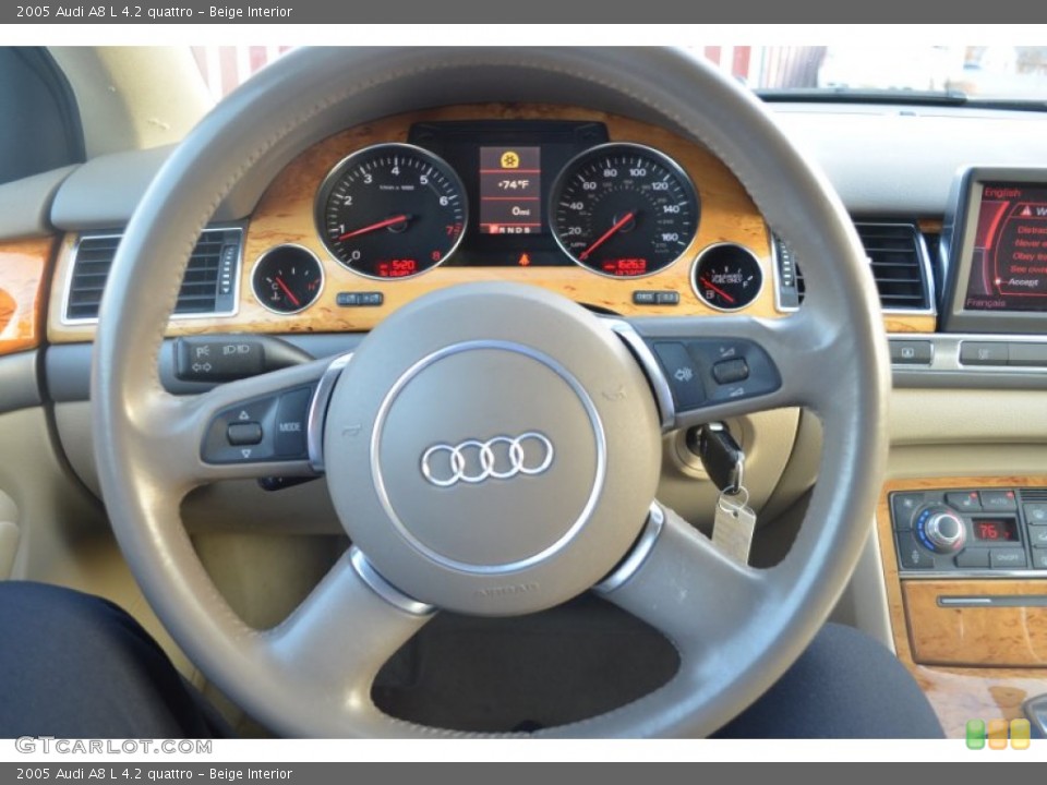 Beige Interior Steering Wheel for the 2005 Audi A8 L 4.2 quattro #62264203