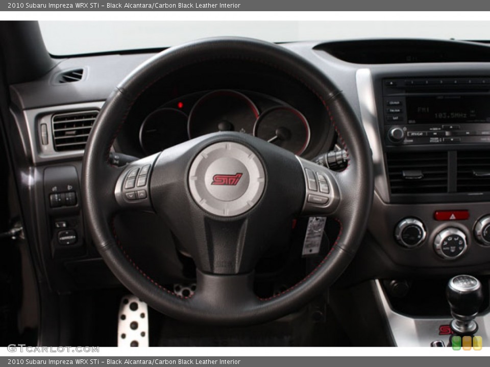 Black Alcantara/Carbon Black Leather Interior Steering Wheel for the 2010 Subaru Impreza WRX STi #62267293