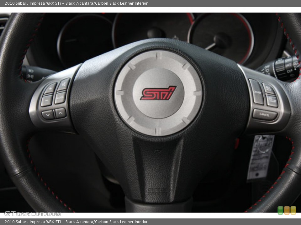 Black Alcantara/Carbon Black Leather Interior Steering Wheel for the 2010 Subaru Impreza WRX STi #62267302