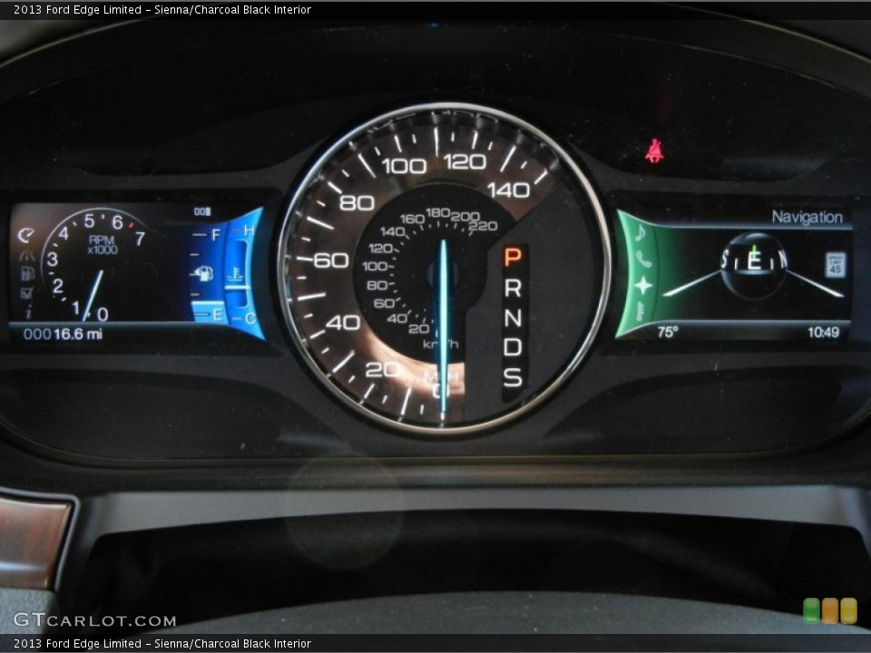 Sienna/Charcoal Black Interior Gauges for the 2013 Ford Edge Limited #62273491