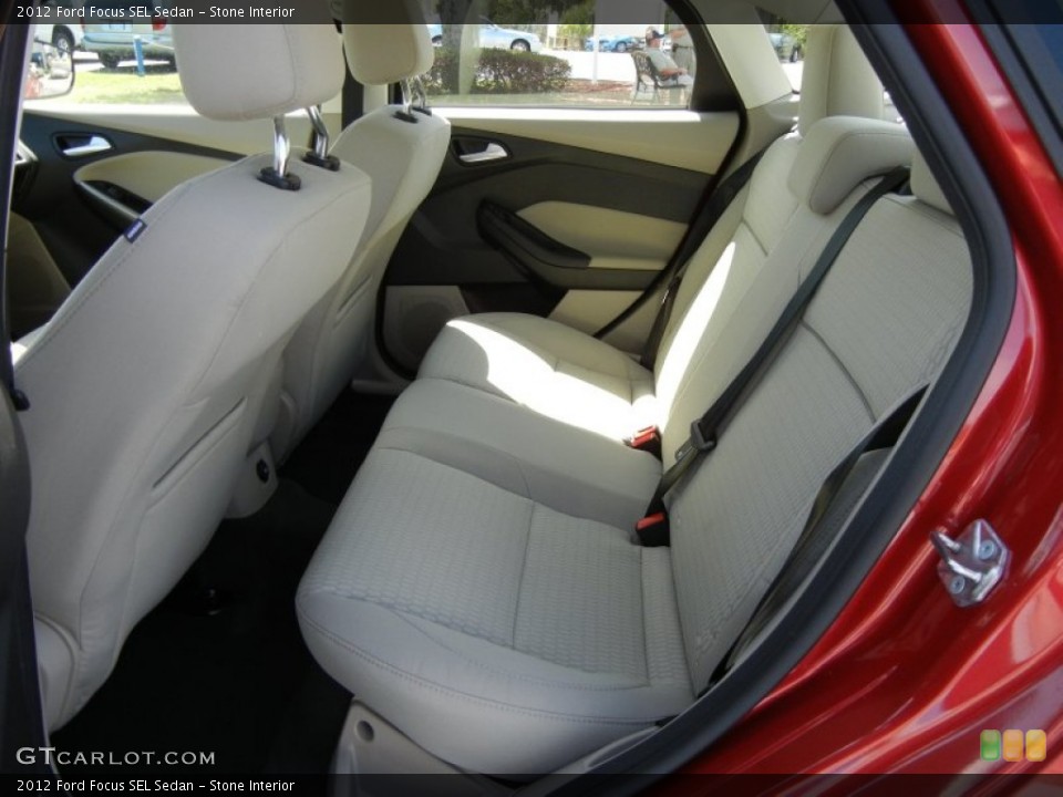 Stone Interior Rear Seat for the 2012 Ford Focus SEL Sedan #62273800