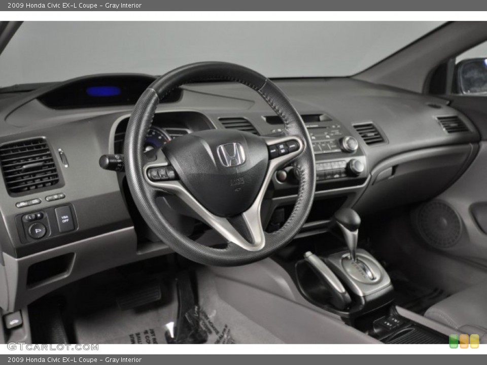 Gray Interior Dashboard for the 2009 Honda Civic EX-L Coupe #62275813