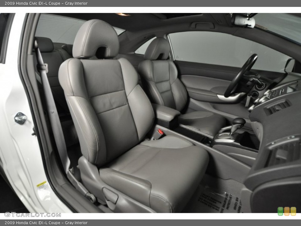 Gray Interior Front Seat for the 2009 Honda Civic EX-L Coupe #62275879