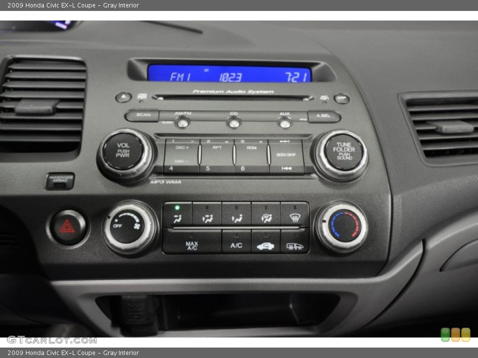 Gray Interior Controls for the 2009 Honda Civic EX-L Coupe #62275915