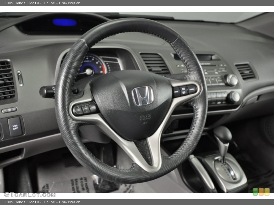 Gray Interior Steering Wheel for the 2009 Honda Civic EX-L Coupe #62275920