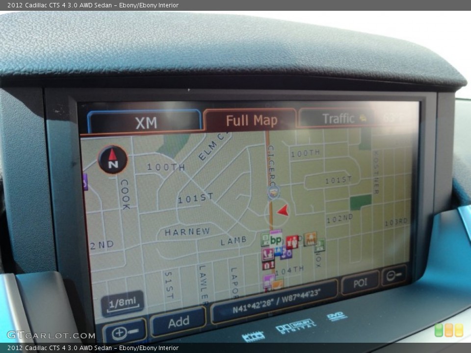 Ebony/Ebony Interior Navigation for the 2012 Cadillac CTS 4 3.0 AWD Sedan #62276605