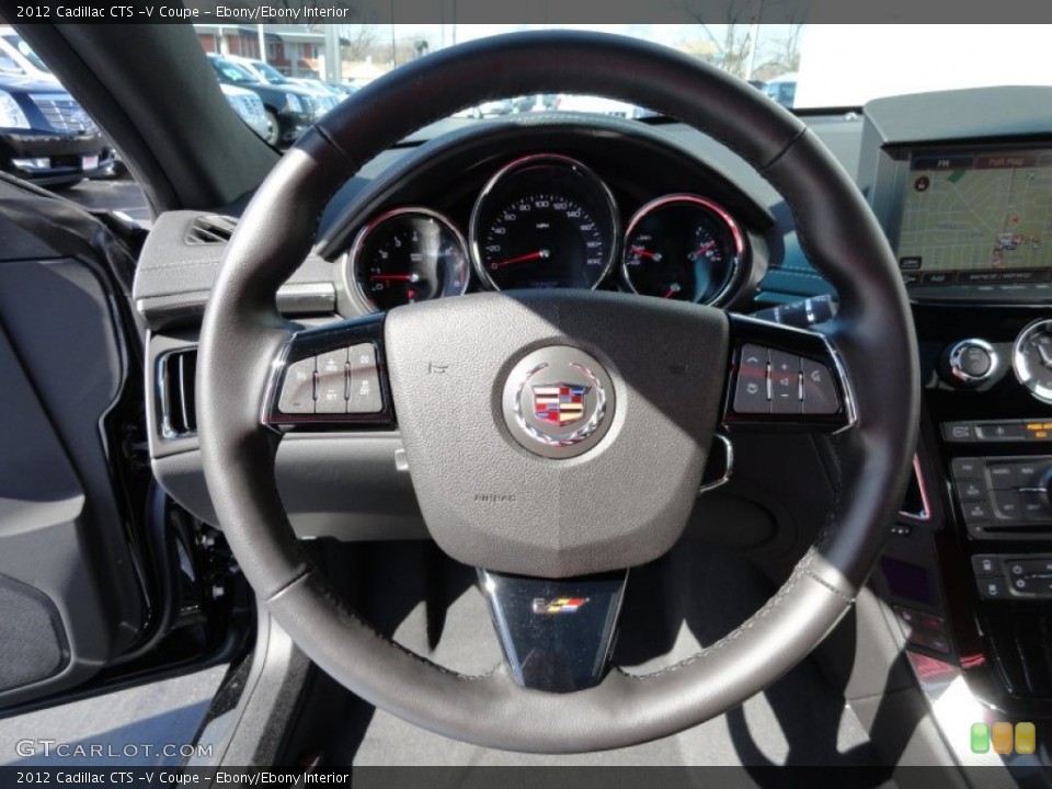 Ebony/Ebony Interior Steering Wheel for the 2012 Cadillac CTS -V Coupe #62276941