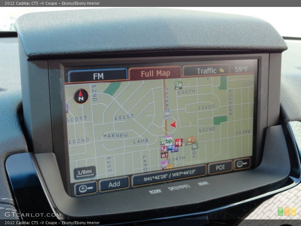 Ebony/Ebony Interior Navigation for the 2012 Cadillac CTS -V Coupe #62277157