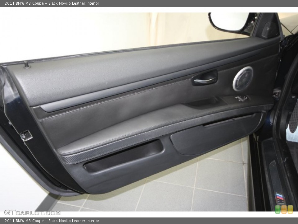 Black Novillo Leather Interior Door Panel for the 2011 BMW M3 Coupe #62278097
