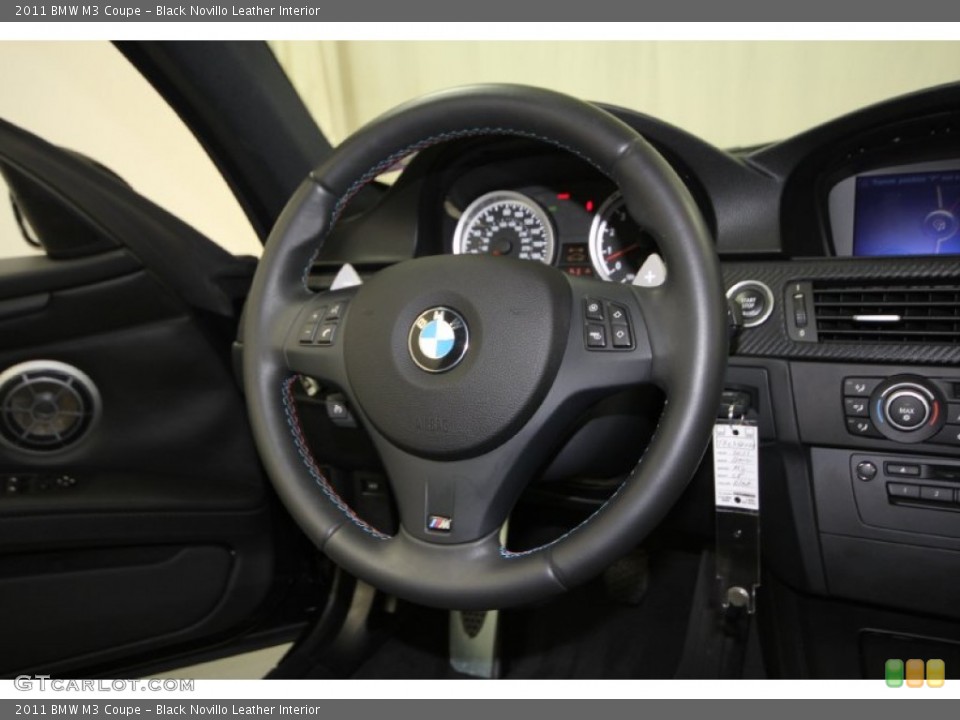 Black Novillo Leather Interior Steering Wheel for the 2011 BMW M3 Coupe #62278240