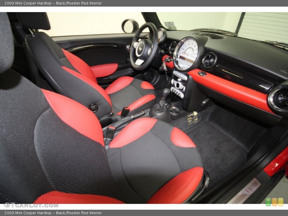Black/Rooster Red Interior Prime Interior for the 2009 Mini Cooper Hardtop #62279329