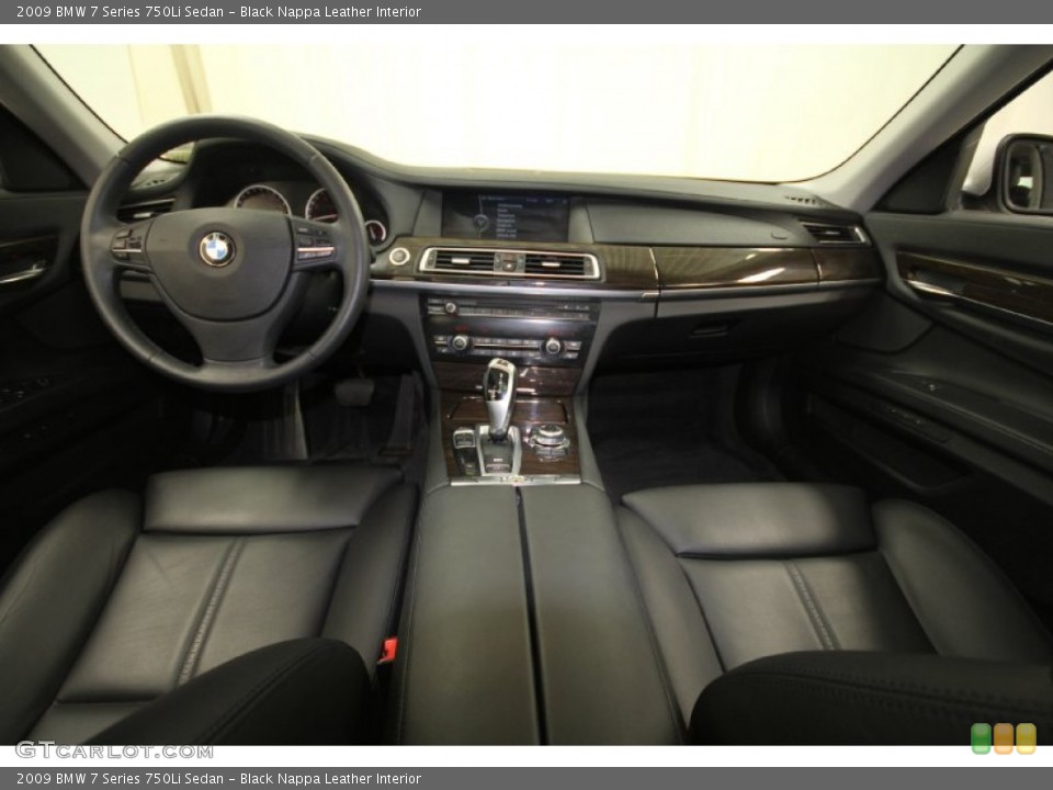 Black Nappa Leather Interior Dashboard for the 2009 BMW 7 Series 750Li Sedan #62279422