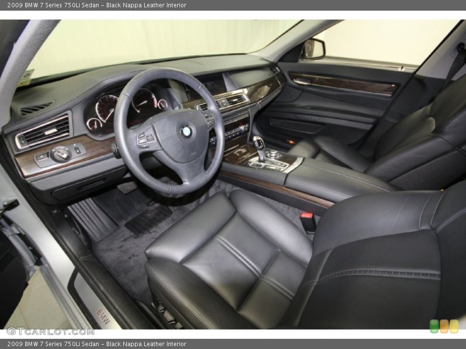 Black Nappa Leather Interior Prime Interior for the 2009 BMW 7 Series 750Li Sedan #62279508