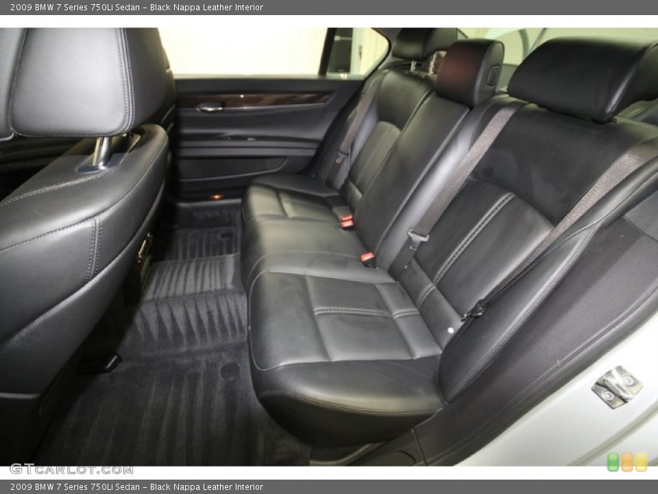 Black Nappa Leather Interior Rear Seat for the 2009 BMW 7 Series 750Li Sedan #62279524