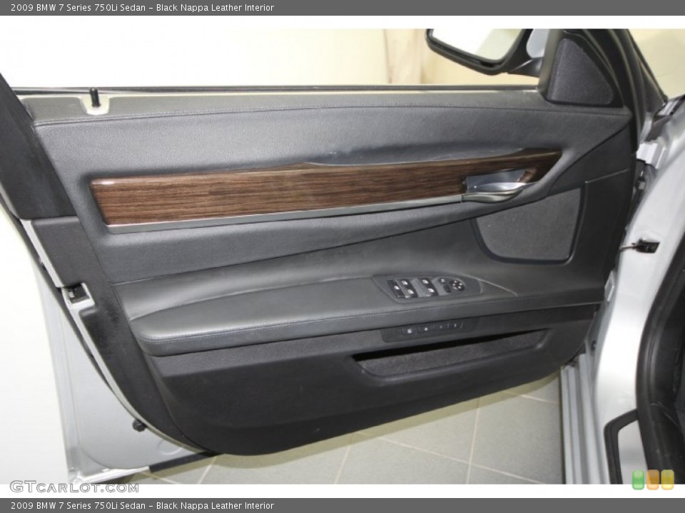 Black Nappa Leather Interior Door Panel for the 2009 BMW 7 Series 750Li Sedan #62279533