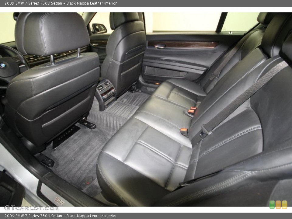 Black Nappa Leather Interior Rear Seat for the 2009 BMW 7 Series 750Li Sedan #62279644