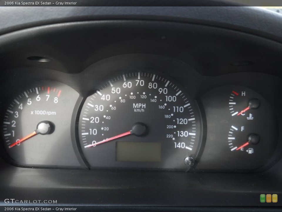 Gray Interior Gauges for the 2006 Kia Spectra EX Sedan #62280346