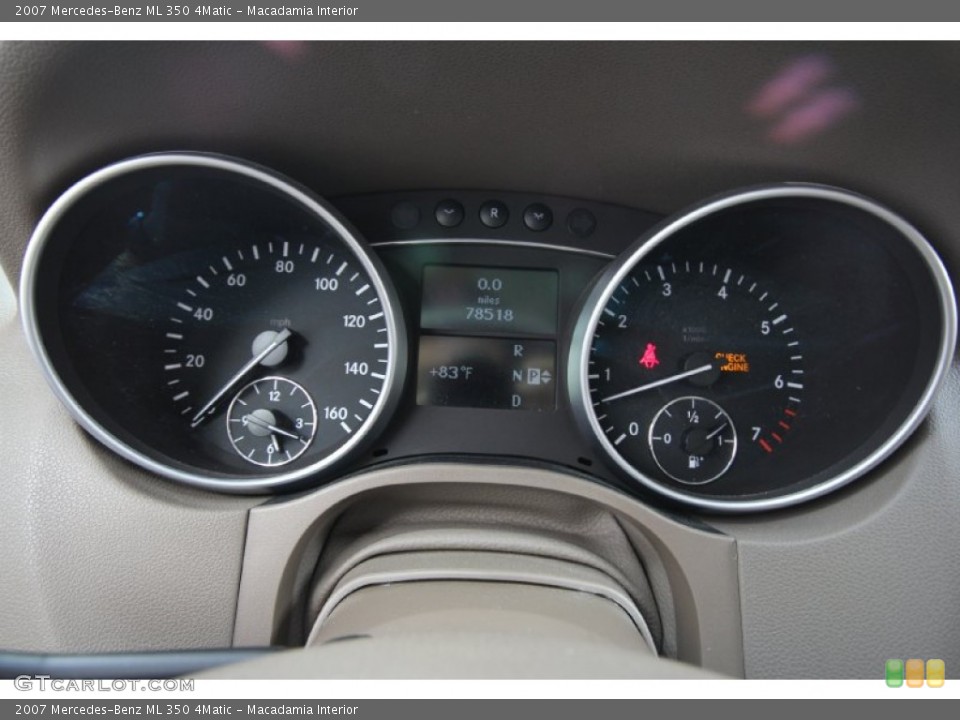 Macadamia Interior Gauges for the 2007 Mercedes-Benz ML 350 4Matic #62280970