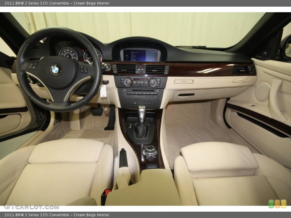 Cream Beige Interior Dashboard for the 2011 BMW 3 Series 335i Convertible #62284227