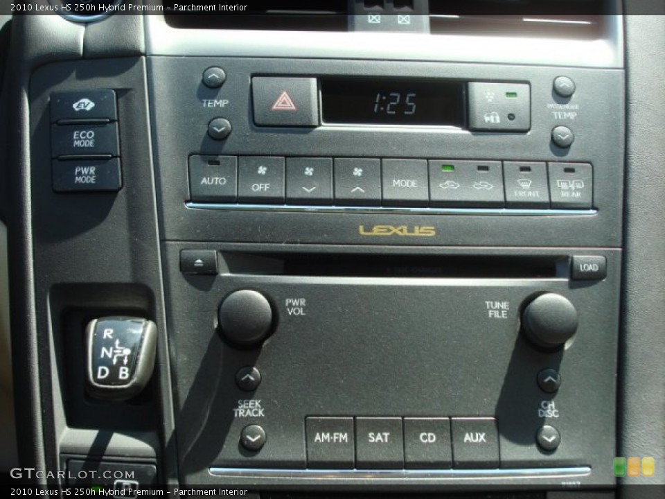 Parchment Interior Controls for the 2010 Lexus HS 250h Hybrid Premium #62285006