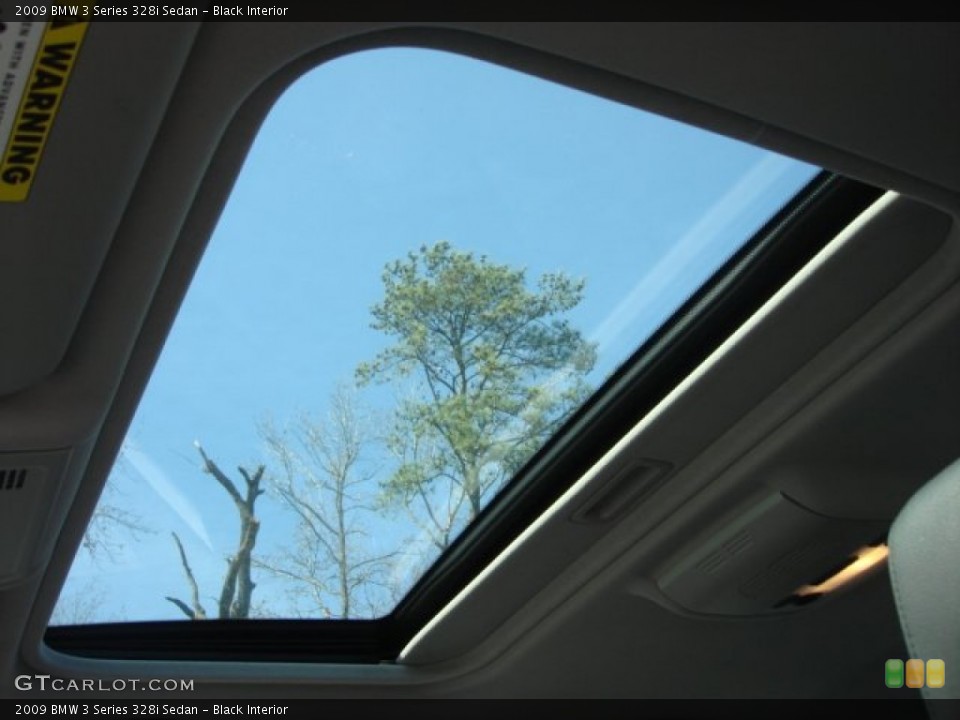 Black Interior Sunroof for the 2009 BMW 3 Series 328i Sedan #62285642