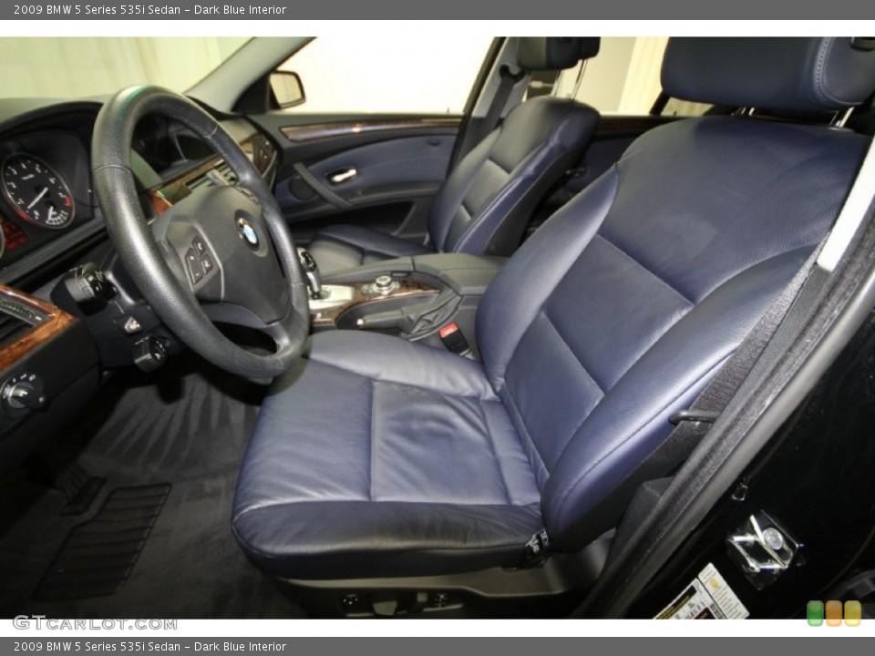 Dark Blue Interior Photo for the 2009 BMW 5 Series 535i Sedan #62287884