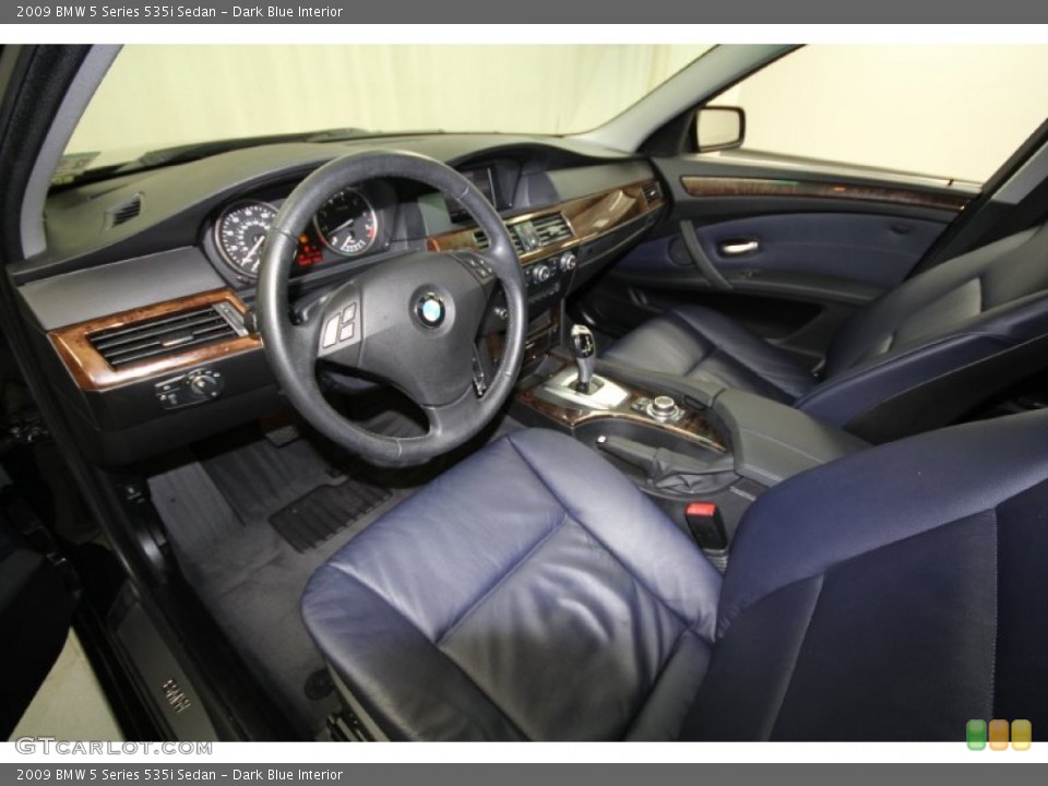 Dark Blue 2009 BMW 5 Series Interiors