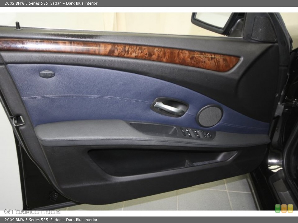 Dark Blue Interior Door Panel for the 2009 BMW 5 Series 535i Sedan #62288010