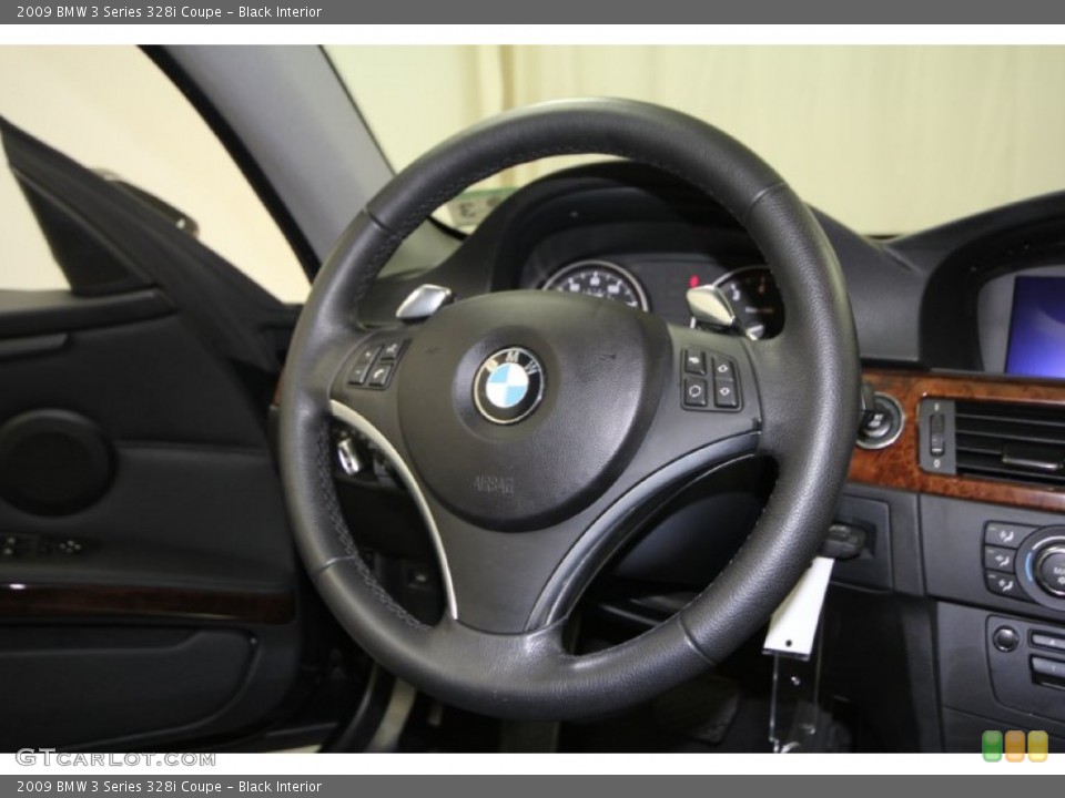 Black Interior Steering Wheel for the 2009 BMW 3 Series 328i Coupe #62288540