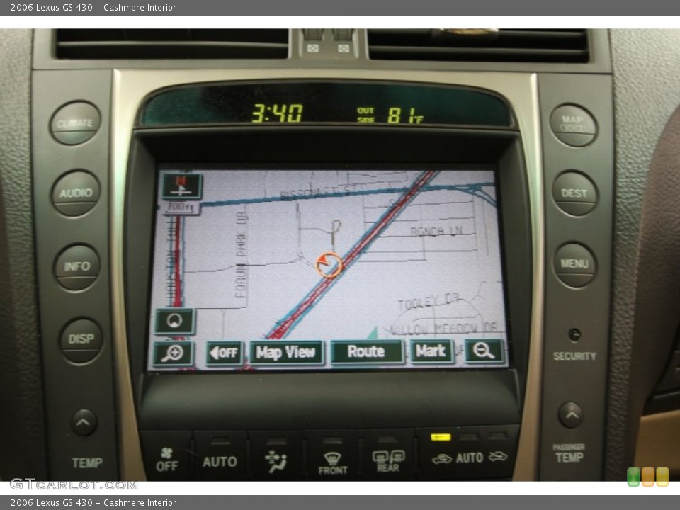 Cashmere Interior Navigation for the 2006 Lexus GS 430 #62289305