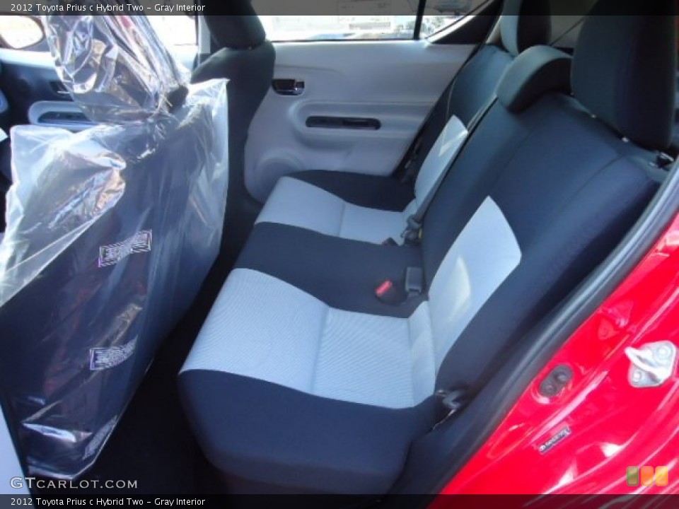 Gray Interior Rear Seat for the 2012 Toyota Prius c Hybrid Two #62295746