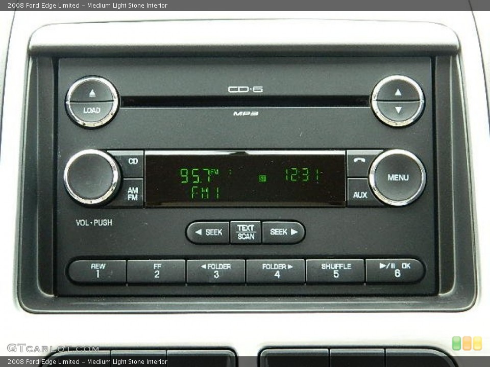 Medium Light Stone Interior Audio System for the 2008 Ford Edge Limited #62302631