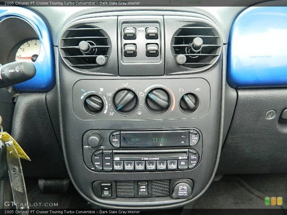 Dark Slate Gray Interior Controls for the 2005 Chrysler PT Cruiser Touring Turbo Convertible #62302790